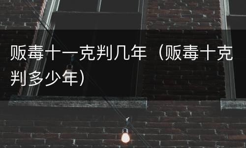 贩毒十一克判几年（贩毒十克判多少年）