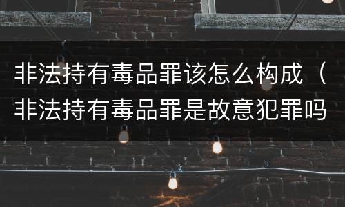非法持有毒品罪该怎么构成（非法持有毒品罪是故意犯罪吗）
