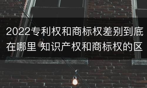 2022专利权和商标权差别到底在哪里 知识产权和商标权的区别