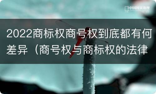 2022商标权商号权到底都有何差异（商号权与商标权的法律冲突与解决）
