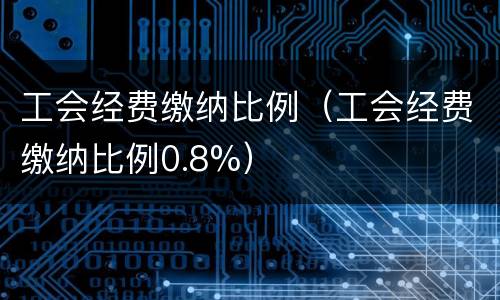 工会经费缴纳比例（工会经费缴纳比例0.8%）