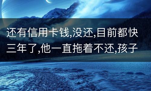 还有信用卡钱,没还,目前都快三年了,他一直拖着不还,孩子归他他也不管我该怎么办