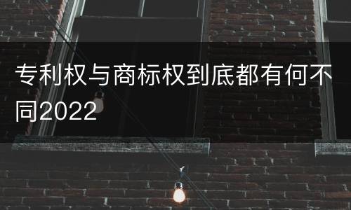 专利权与商标权到底都有何不同2022
