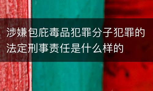 涉嫌包庇毒品犯罪分子犯罪的法定刑事责任是什么样的