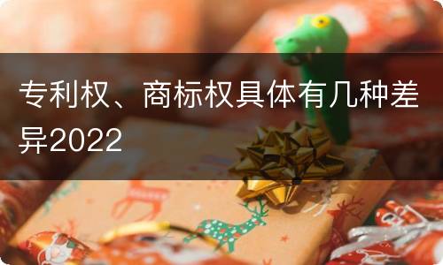 专利权、商标权具体有几种差异2022