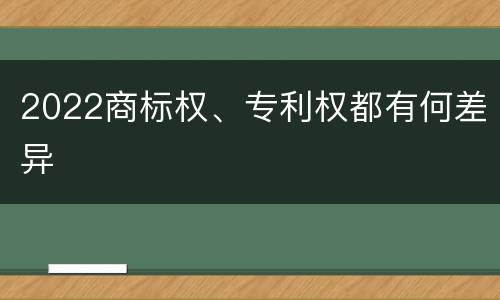 2022商标权、专利权都有何差异