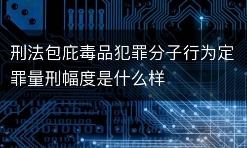 刑法包庇毒品犯罪分子行为定罪量刑幅度是什么样