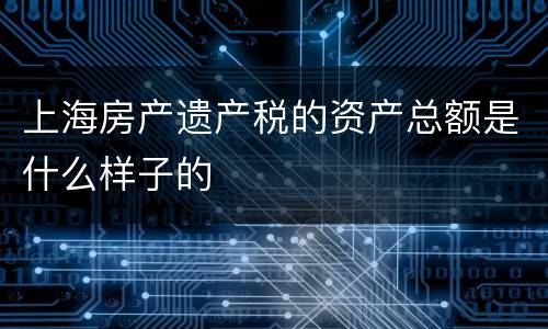上海房产遗产税的资产总额是什么样子的
