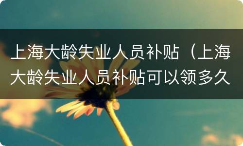 上海大龄失业人员补贴（上海大龄失业人员补贴可以领多久）