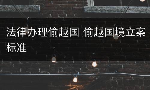法律办理偷越国 偷越国境立案标准
