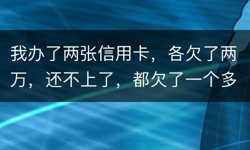 我办了两张信用卡，各欠了两万，还不上了，都欠了一个多月了，每天被催，我要要怎样办