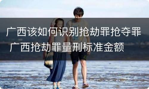 广西该如何识别抢劫罪抢夺罪 广西抢劫罪量刑标准金额