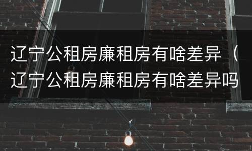 辽宁公租房廉租房有啥差异（辽宁公租房廉租房有啥差异吗）