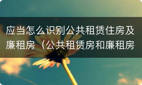 应当怎么识别公共租赁住房及廉租房（公共租赁房和廉租房）