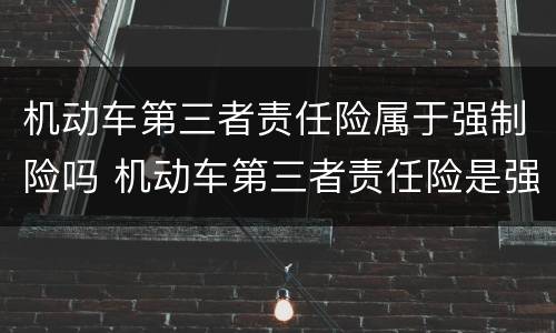 机动车第三者责任险属于强制险吗 机动车第三者责任险是强制险吗