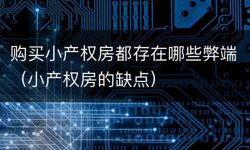购买小产权房都存在哪些弊端（小产权房的缺点）
