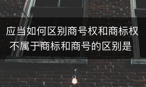 应当如何区别商号权和商标权 不属于商标和商号的区别是