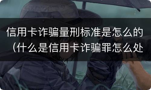 信用卡诈骗量刑标准是怎么的（什么是信用卡诈骗罪怎么处罚）