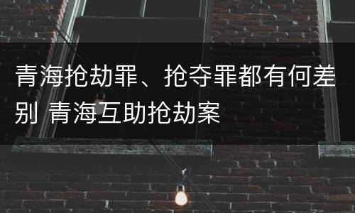 青海抢劫罪、抢夺罪都有何差别 青海互助抢劫案