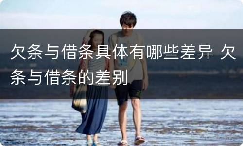 欠条与借条具体有哪些差异 欠条与借条的差别
