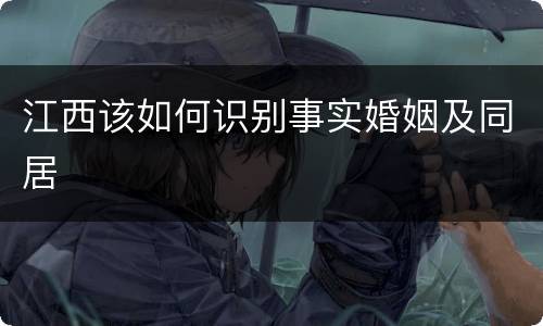 江西该如何识别事实婚姻及同居