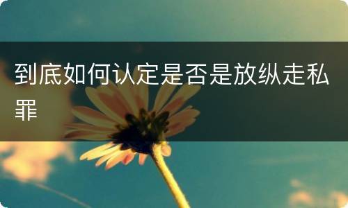 到底如何认定是否是放纵走私罪