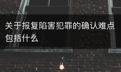 关于报复陷害犯罪的确认难点包括什么