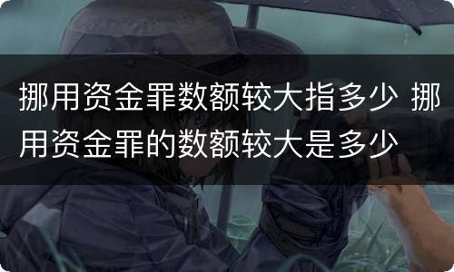 挪用资金罪数额较大指多少 挪用资金罪的数额较大是多少