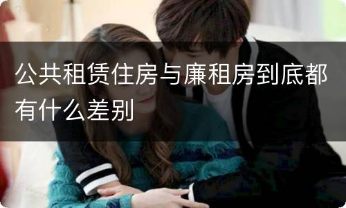 公共租赁住房与廉租房到底都有什么差别