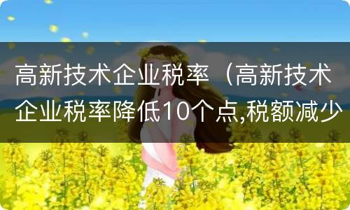 高新技术企业税率（高新技术企业税率降低10个点,税额减少40）