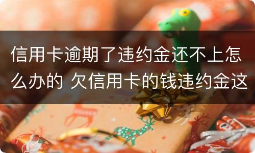信用卡逾期了违约金还不上怎么办的 欠信用卡的钱违约金这么高