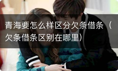 青海要怎么样区分欠条借条（欠条借条区别在哪里）