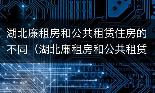 湖北廉租房和公共租赁住房的不同（湖北廉租房和公共租赁住房的不同之处）