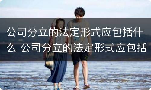 公司分立的法定形式应包括什么 公司分立的法定形式应包括什么