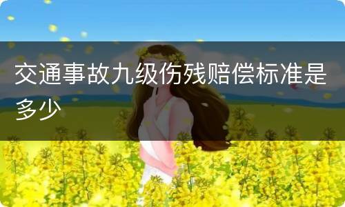 交通事故九级伤残赔偿标准是多少