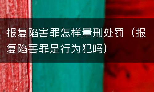 报复陷害罪怎样量刑处罚（报复陷害罪是行为犯吗）