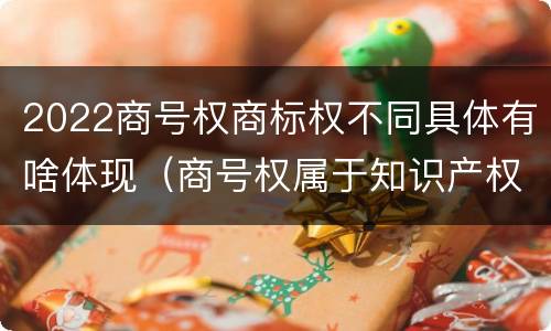 2022商号权商标权不同具体有啥体现（商号权属于知识产权吗）