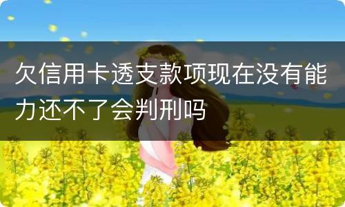 欠信用卡透支款项现在没有能力还不了会判刑吗