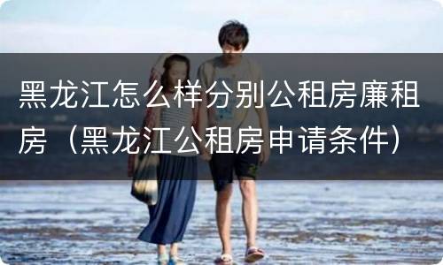 黑龙江怎么样分别公租房廉租房（黑龙江公租房申请条件）