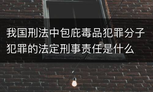 我国刑法中包庇毒品犯罪分子犯罪的法定刑事责任是什么