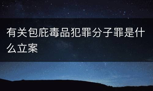 有关包庇毒品犯罪分子罪是什么立案