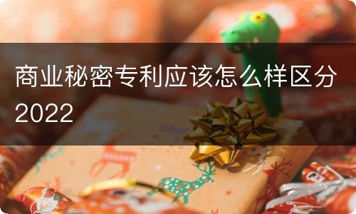 商业秘密专利应该怎么样区分2022