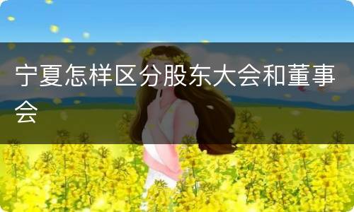 宁夏怎样区分股东大会和董事会