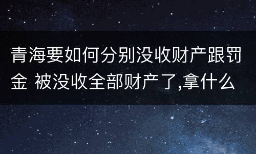 青海要如何分别没收财产跟罚金 被没收全部财产了,拿什么交罚金