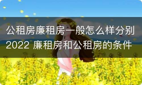 公租房廉租房一般怎么样分别2022 廉租房和公租房的条件