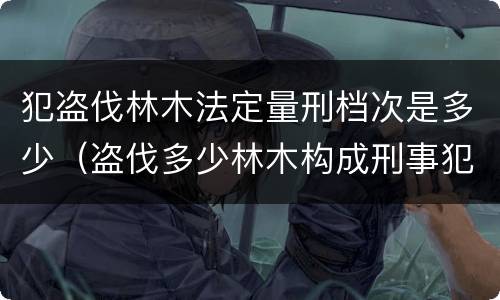 犯盗伐林木法定量刑档次是多少（盗伐多少林木构成刑事犯罪）