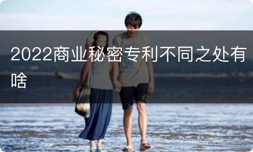 2022商业秘密专利不同之处有啥