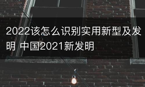 2022该怎么识别实用新型及发明 中国2021新发明