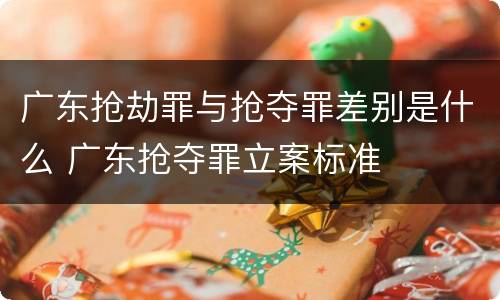广东抢劫罪与抢夺罪差别是什么 广东抢夺罪立案标准