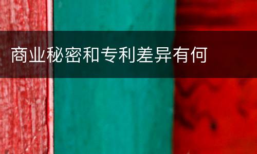 商业秘密和专利差异有何